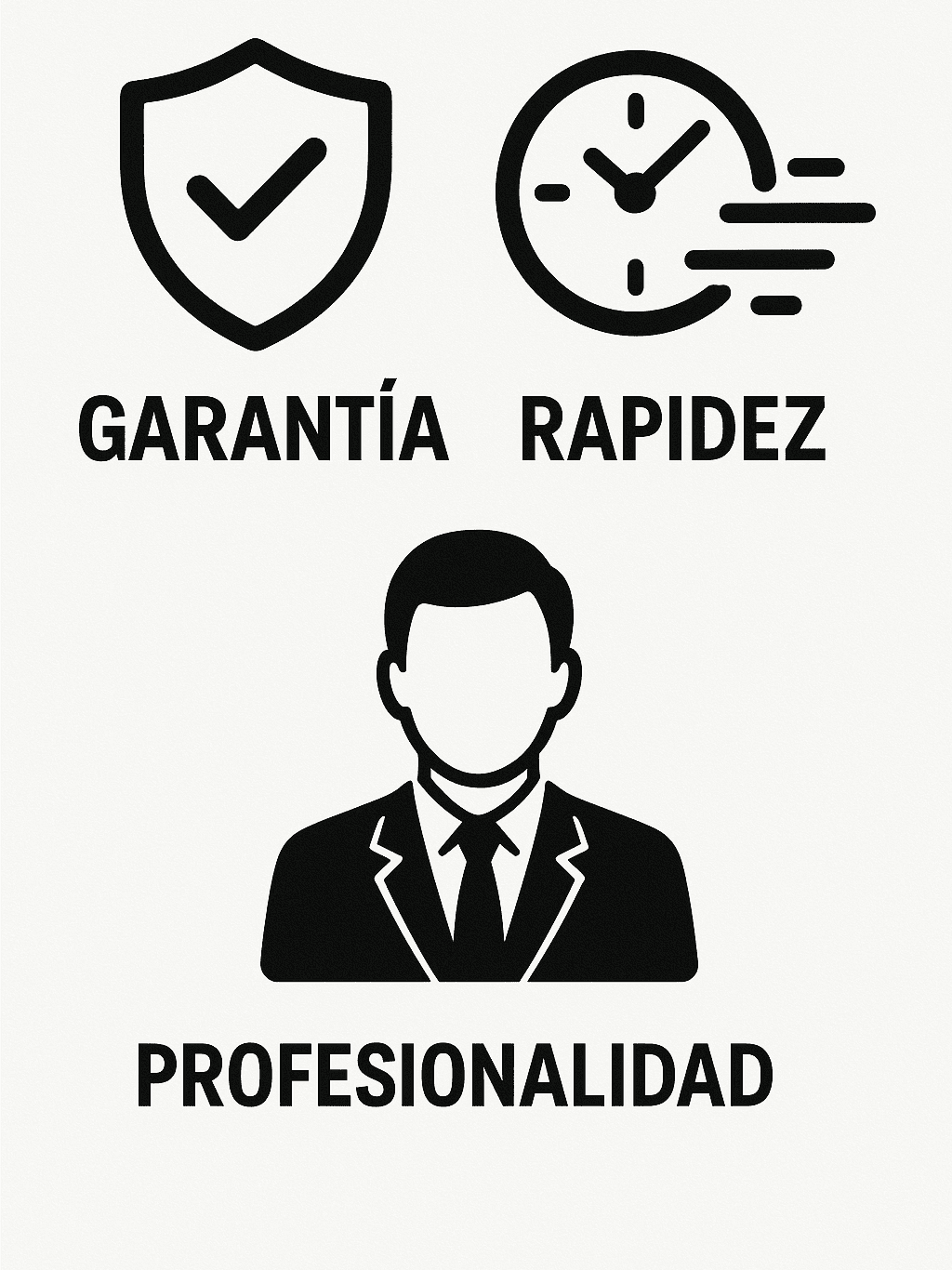 Iconos de garantía, rapidez y atención al cliente