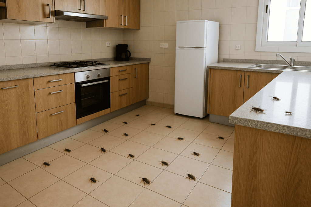 Infestación de cucarachas en cocina de Badalona | Eliminación garantizada en Sant Roc y centro